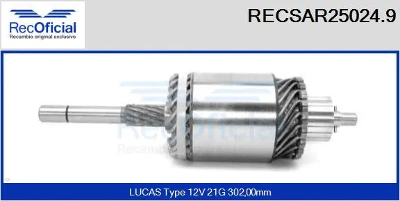 Armature, starter (RECSAR25024.9)