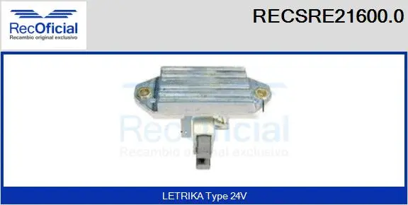 Alternator Regulator (RECSRE21600.0)