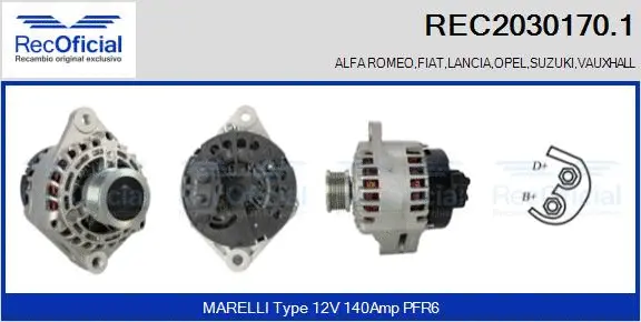Alternator (REC2030170.1)