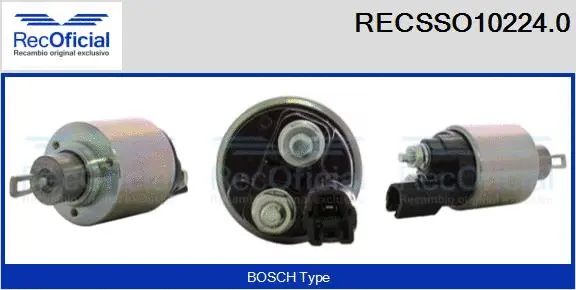 Solenoid Switch, starter (RECSSO10224.0)