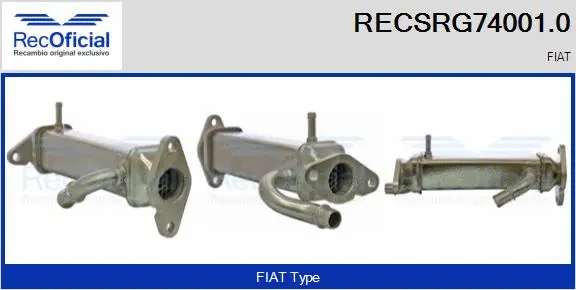 Cooler, exhaust gas recirculation (RECSRG74001.0)