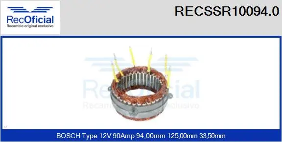 Stator, alternator (RECSSR10094.0)