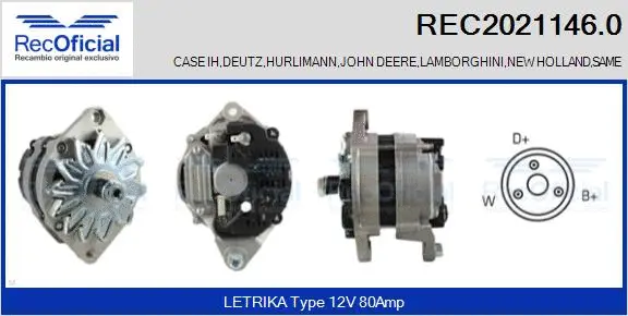 Alternator (REC2021146.0)