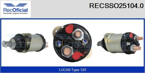 Solenoid Switch, starter (RECSSO25104.0)