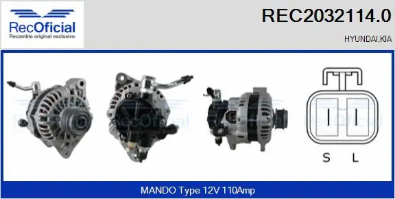Alternator (REC2032114.0)