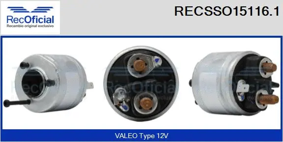 Solenoid Switch, starter (RECSSO15116.1)