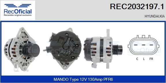 Alternator (REC2032197.1)