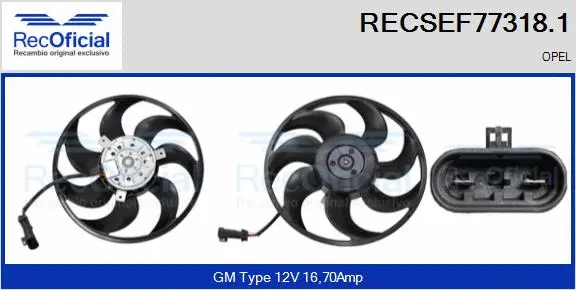 Fan, engine cooling (RECSEF77318.1)