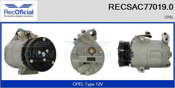 Compressor, air conditioning (RECSAC77019.0)