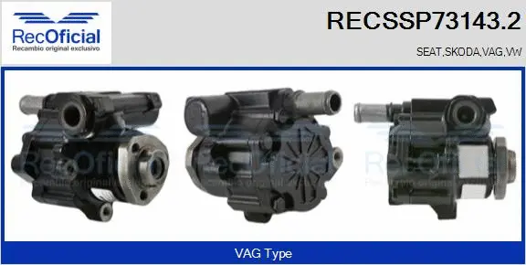 Hydraulic Pump, steering (RECSSP73143.2)