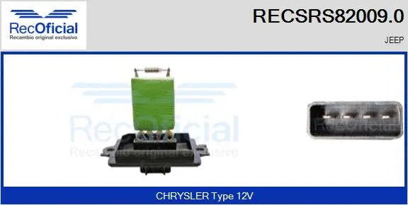Resistor, interior blower (RECSRS82009.0)