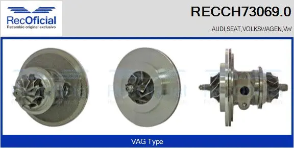 Core assembly, turbocharger (RECCH73069.0)