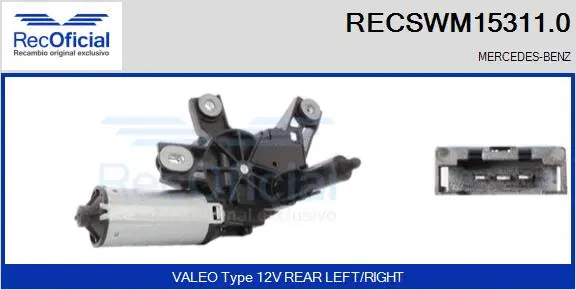 Wiper Motor (RECSWM15311.0)