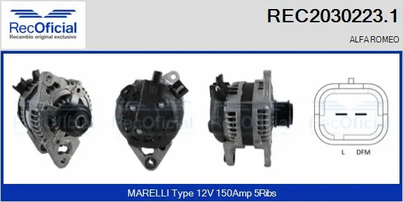 Alternator (REC2030223.1)