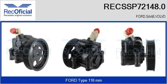 Hydraulic Pump, steering (RECSSP72148.0)