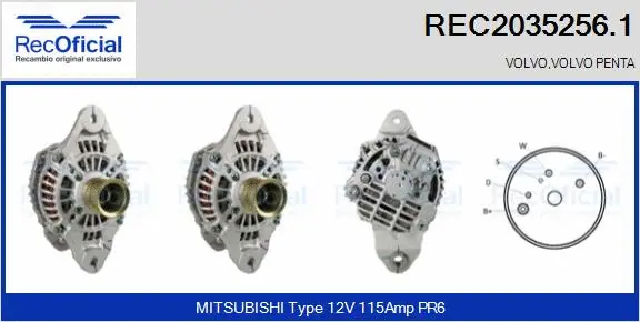 Alternator (REC2035256.1)