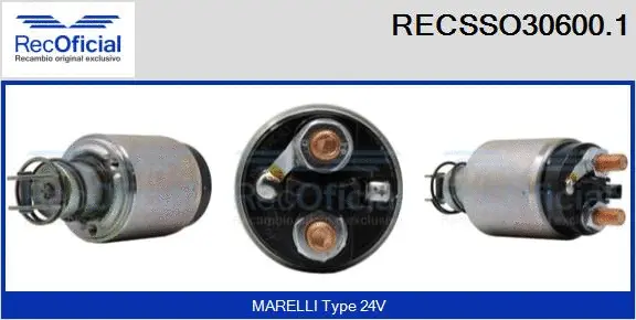 Solenoid Switch, starter (RECSSO30600.1)