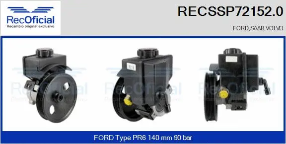 Hydraulic Pump, steering (RECSSP72152.0)