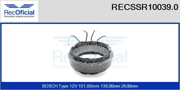 Stator, alternator (RECSSR10039.0)
