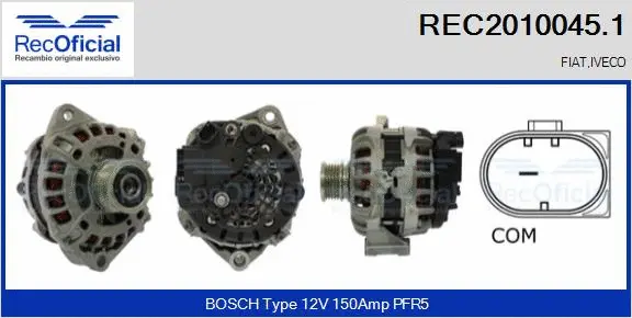 Alternator (REC2010045.1)