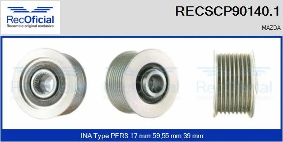 Belt Pulley, alternator (RECSCP90140.1)