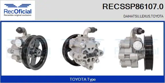 Hydraulic Pump, steering (RECSSP86107.0)