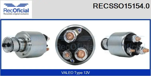 Solenoid Switch, starter (RECSSO15154.0)