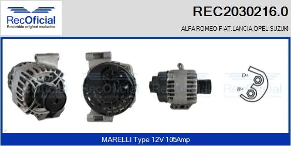Alternator (REC2030216.0)