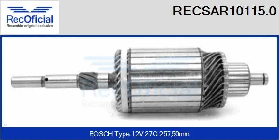 Armature, starter (RECSAR10115.0)
