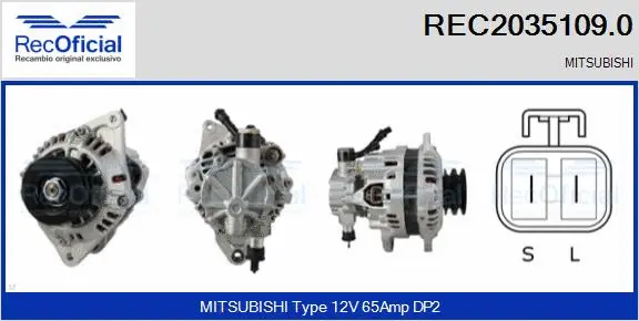 Alternator (REC2035109.0)