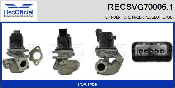 EGR Valve (RECSVG70006.1)