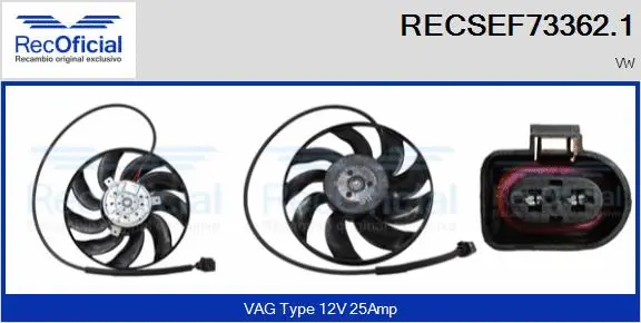 Fan, engine cooling (RECSEF73362.1)