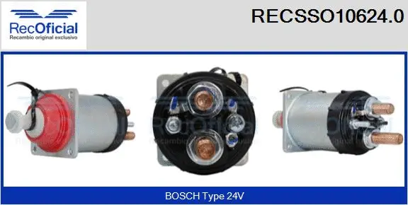 Solenoid Switch, starter (RECSSO10624.0)
