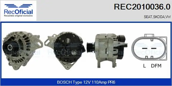 Alternator (REC2010036.0)
