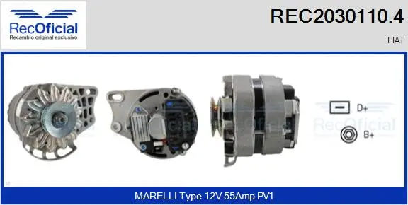 Alternator (REC2030110.4)