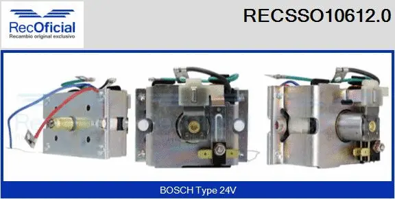 Solenoid Switch, starter (RECSSO10612.0)