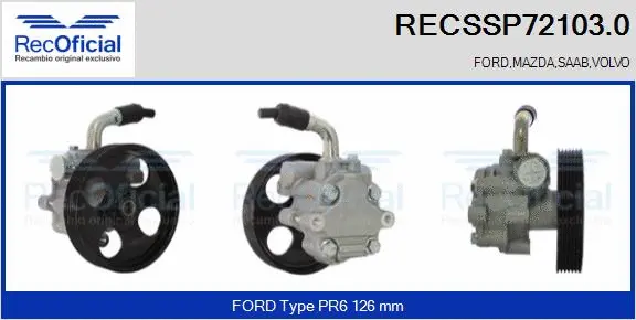 Hydraulic Pump, steering (RECSSP72103.0)