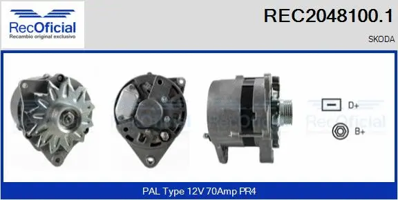 Alternator (REC2048100.1)