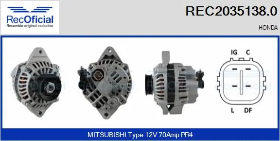Alternator (REC2035138.0)