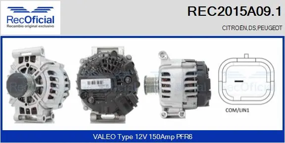 Alternator (REC2015A09.1)