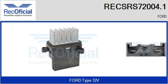 Resistor, interior blower (RECSRS72004.1)