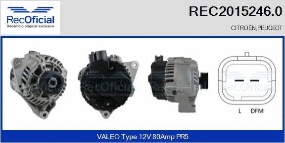 Alternator (REC2015246.0)