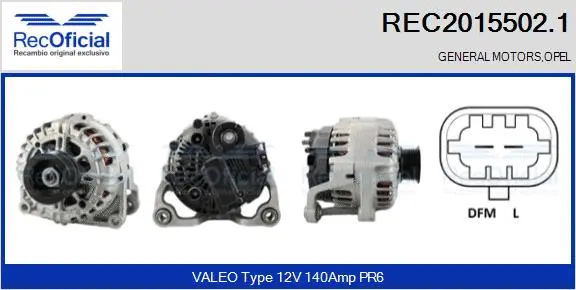 Alternator (REC2015502.1)
