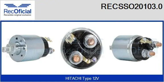 Solenoid Switch, starter (RECSSO20103.0)