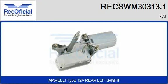Wiper Motor (RECSWM30313.1)