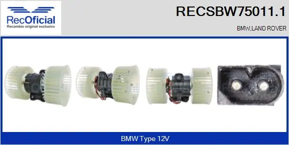 Interior Blower (RECSBW75011.1)