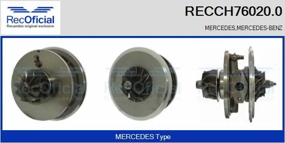 Core assembly, turbocharger (RECCH76020.0)