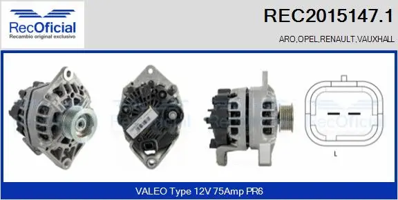 Alternator (REC2015147.1)