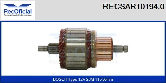 Armature, starter (RECSAR10194.0)