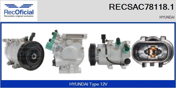 Compressor, air conditioning (RECSAC78118.1)